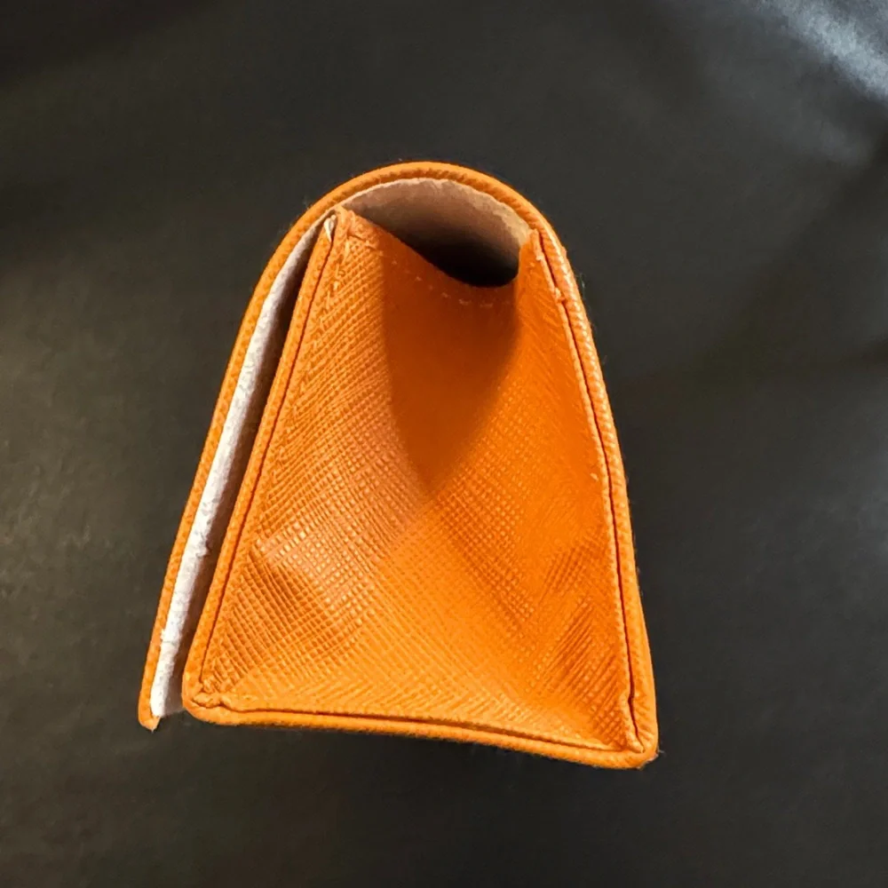 Tory Burch Bright Orange Glass Case, GOOD Condition
